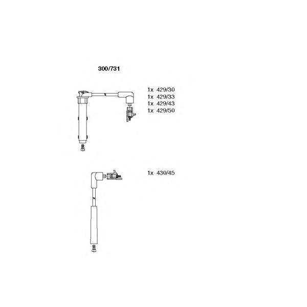 BREMI - 300-731 (ком-т проводов/ Rover 200/400 1.4-1.6i 89>)