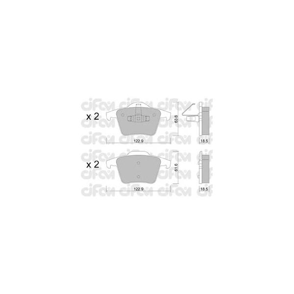 CIFAM - 822-688-0 (Колодки тормозные задние)