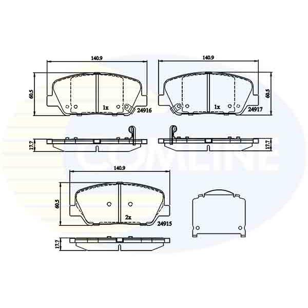 COMLINE - CBP32259 (КОЛОДКИ ПЕР HYU I30/VELOSTER/KIA CEED 10-)