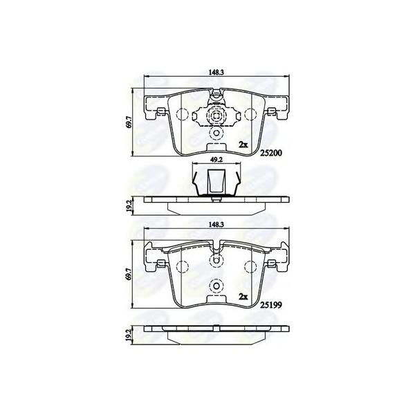 COMLINE - CBP02149 (КОЛОДКИ ПЕР BMW F20/F21/F30/F31/F25 1.4-3.5/1.8-3.5D 11-)