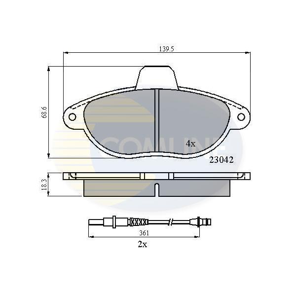 COMLINE - CBP2714 (КОЛОДКИ CIT DISPATCH 95 -/FIAT SCUDO COMBI 96 - 07/ULYSSE 95 - 02/PGT 806 95 - 0)