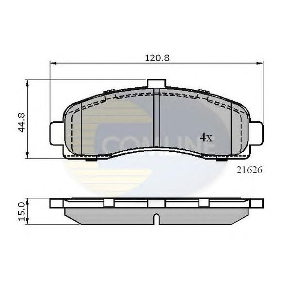 COMLINE - CBP0508 (КОЛОДКИ ПЕР NIS MICRA 1.0-1.4/1.5D 92-03)
