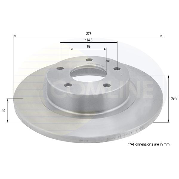COMLINE - ADC0474 (ДИСК ТОРМ MAZ 6 2.0/2.5/2.2D 12- ЗАД НЕ ВЕНТ 278X10 (С ПОКРЫТИЕМ))