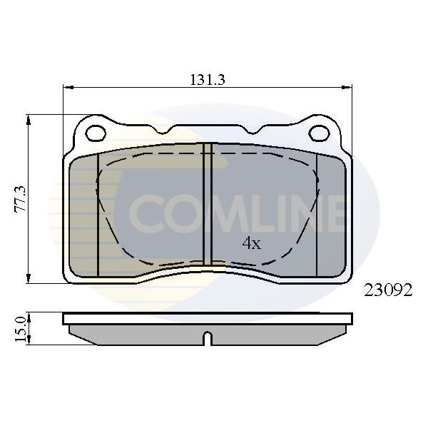 COMLINE - CBP0895 (КОЛОДКИ ПЕР MIT LANCER 2.0 16V 99-)