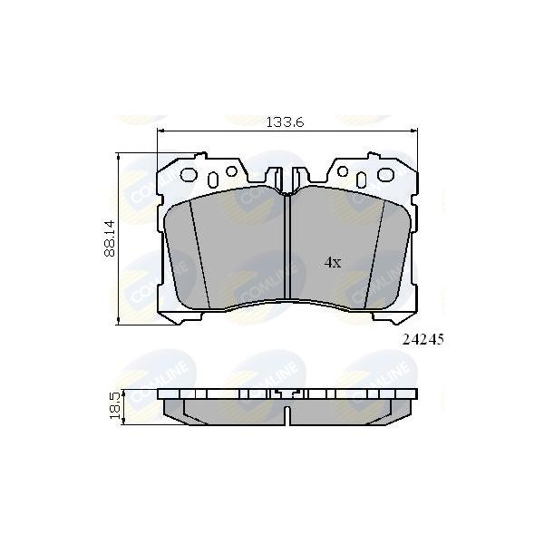 COMLINE - CBP01733 (КОЛОДКИ ПЕР LEX 5.0I LS600H (HYBRID) 2UR-FSE 07- TEXTAR)