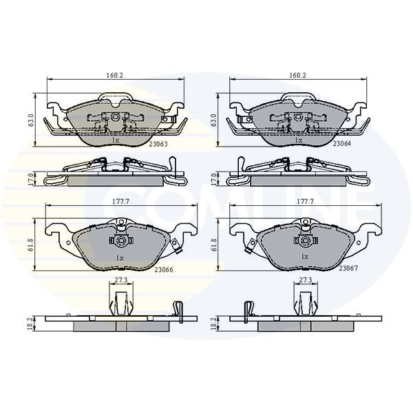 COMLINE - CBP3584 (КОЛОДКИ ПЕР OPL ASTRA G/ZAFIRA 1.7DTI 98-05)