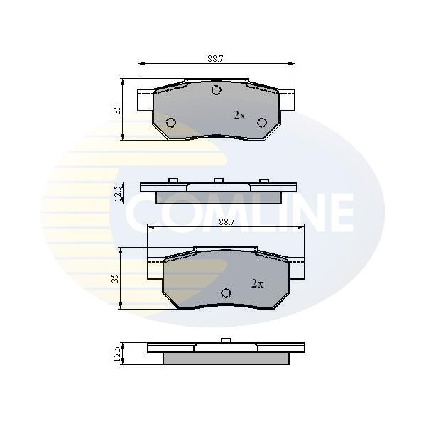 COMLINE - CBP0460 (КОЛОДКИ ЗАД HON ACCORD -89/CIVIC -91)
