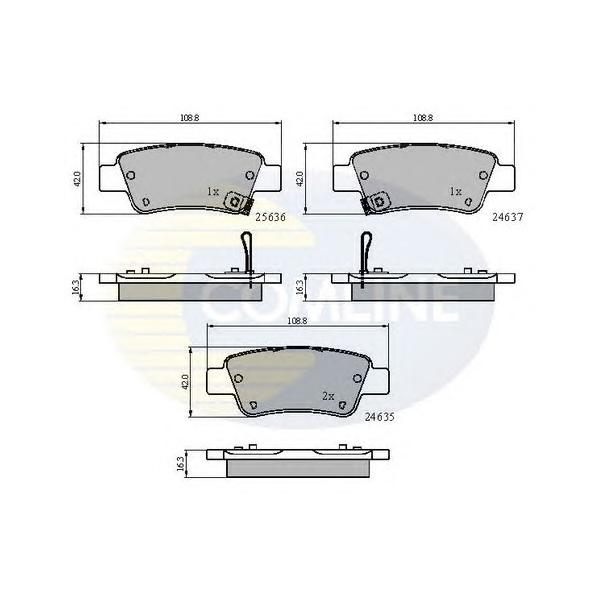 COMLINE - CBP31674 (КОЛОДКИ ЗАД HON CR-V III 2.0/2.2D 07)