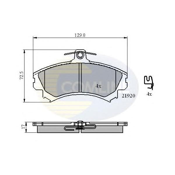 COMLINE - CBP31304 (КОЛОДКИ ПЕР MIT COLT CZC/VI/VII/SMA FORFOUR 1.1-1.5/1.5DID/CDI 04-)