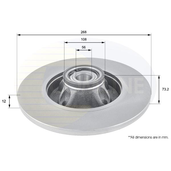 COMLINE - ADC3011 (ДИСК ТОРМ Citroen Berlingo 08 -, C4 Picasso 06 -, Peugeot 308 SW 07 -, 5008 09 -(С ПОКРЫТИЕМ))