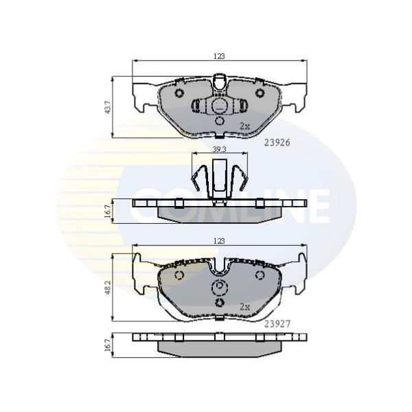 COMLINE - CBP01708 (КОЛОДКИ ЗАД BMW E81/E82/E87/E88/E90/E91/E92/E93 2.0/2.5/3.0 04-)