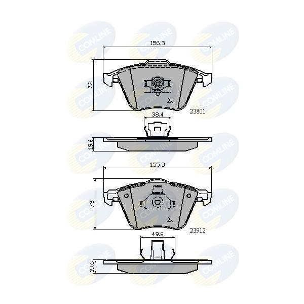 COMLINE - CBP01752 (КОЛОДКИ ПЕР FRD FOCUS II/VOL C70 II/S40 II/V50 1.6-2.4/D/T5 04-)