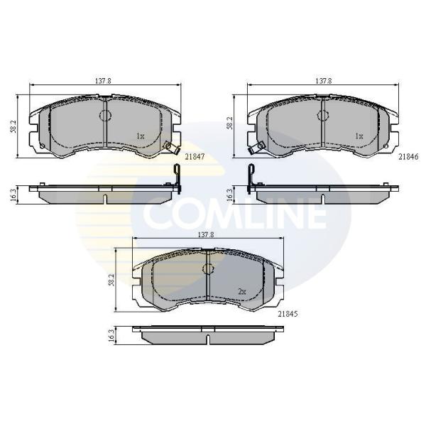 COMLINE - CBP3229 (КОЛОДКИ HOLDEN FRONTERA 98 - 01/JACKAROO/MONTEREY 91 - 04/ISU TROOPER 91 -/OPL FRONTER)