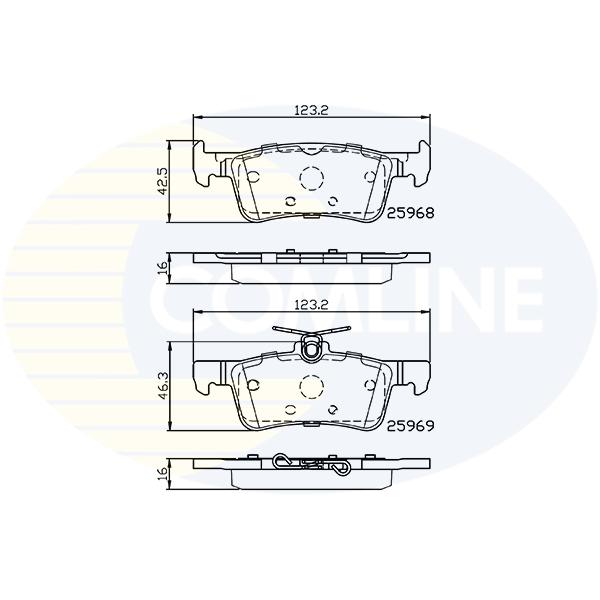 COMLINE - CBP02233 (КОЛОДКИ PGT 308 13-)