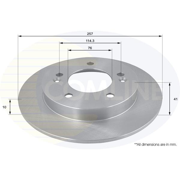 COMLINE - ADC1099 (ДИСК ТОРМ HYU IX20 1.4CRDI 10- ЗАД НЕ ВЕНТ 258X10 (С ПОКРЫТИЕМ))