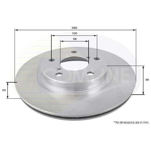 COMLINE - ADC0802V (ДИСК ТОРМ SUB IMPREZA 92-/LEGACY I 89-94/LEGACY II 94-99/LEGACY III 98-03 ПЕР ВЕНТ 260X24)