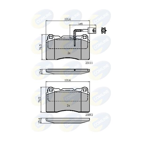 COMLINE - CBP11721 (Комплект+тормозных+колодок)