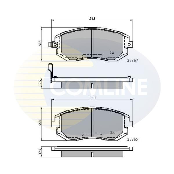 COMLINE - CBP31208 (КОЛОДКИ SUB FORESTER 02 -/IMPREZA 00 -/LEGACY 03 -/OUTBACK 03 - 05)