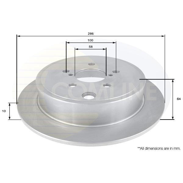 COMLINE - ADC0823 (ДИСК ТОРМ SUB FORESTER/IMPREZA/LEGACY/OUTBACK 08- ЗАД НЕ ВЕНТ 286X10)