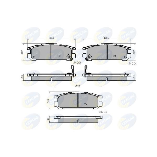 COMLINE - CBP3218 (КОЛОДКИ ЗАД SUB LEGACY 1.8-2.5I 90-/IMPREZA 1.6-2.0 92-00)