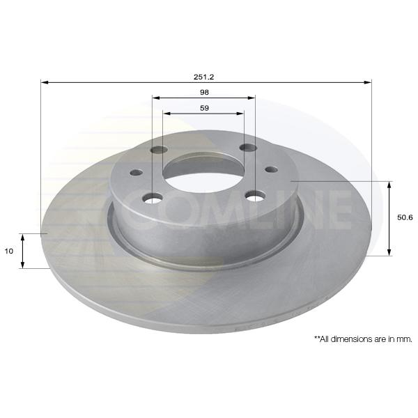 COMLINE - ADC1809 (ДИСК ТОРМ Alfa Romeo 164 87 - 98, Mito 08 -, Fiat  Bravo 07 -,  Croma 85 - 96 (С ПОКРЫТИЕМ))