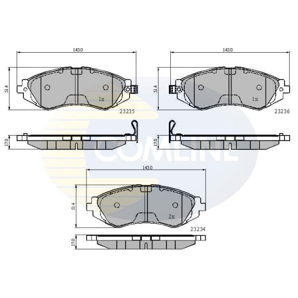 COMLINE - CBP3435 (КОЛОДКИ CHV EVANDA 05 -/LACETTI 05 -/NUBIRA 05 -/TACUMA 05 -/DAE ESPERO 97 -)
