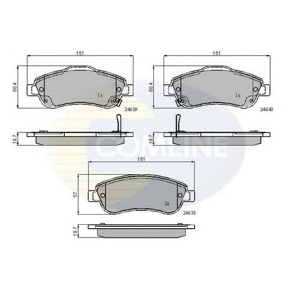 COMLINE - CBP31705 (КОЛОДКИ ПЕР HON CR-V 2.0/2.2D/2.4 06-)