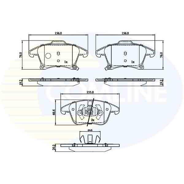 COMLINE - CBP32286 (КОЛОДКИ FRD MONDEO 14-)
