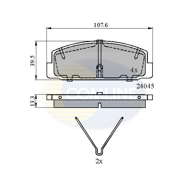 COMLINE - CBP0986 (КОЛОДКИ ЗАД MAZ 323 C IV/626 IV/RX 7 I/RX 7 II/RX 7 III 1.3/2.5 90-02)