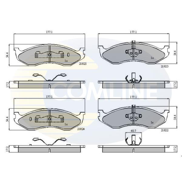 COMLINE - CBP0845 (КОЛОДКИ BEIJING JEEP 03 -/JEEP CHEROKEE 90 - 96/GRAND CHEROKEE 94 - 99/WRANGLER 91 - 97,)