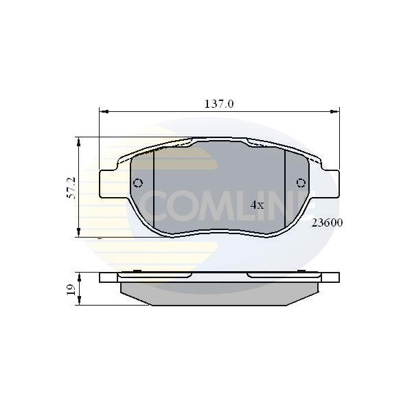 COMLINE - CBP01748 (КОЛОДКИ ПЕР FIAT IDEA 1.9JTD/LAN MUSA 1.3-1.9D 04-)