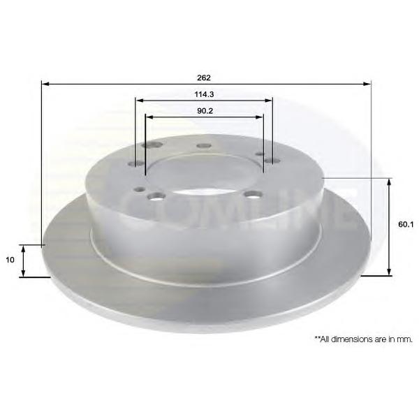 COMLINE - ADC0371 (ДИСК ТОРМ Mitsubishi Outlander  03 ->)