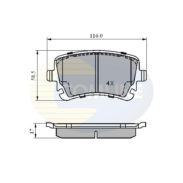 COMLINE - CBP01313 (КОЛОДКИ ЗАД VW PHAETON 02-)