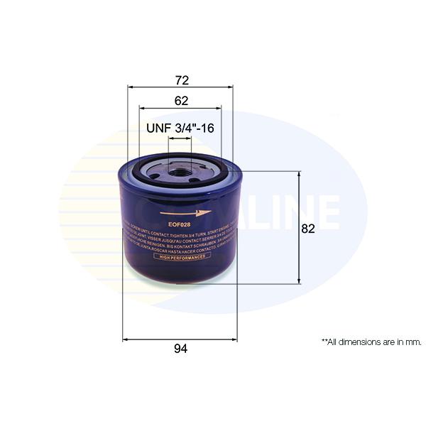 COMLINE - EOF028 (ФИЛЬТР МАСЛ Indigo - 3000 99->, Volvo S40 -03, V40 -04, S70 -00, C70 -05, V70 -00, S90, V90 -98, 240)