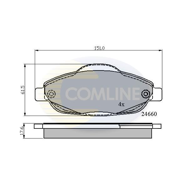 COMLINE - CBP01765 (КОЛОДКИ ПЕР PGT 3008 1.6VTI/HDI 09-)