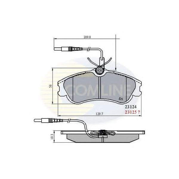 COMLINE - CBP1174 (КОЛОДКИ ПЕР CIT BERLINGO 96-02/XSARA 1.4-2.0 16V/HDI 97-00)
