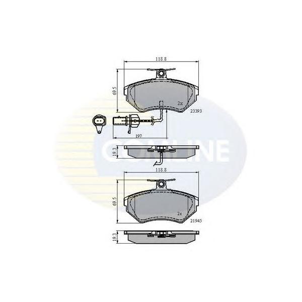 COMLINE - CBP1736 (КОЛОДКИ ПЕР AUDI A4 1.6I-2.0I/1.9TDI 20V QUATTRO 96- С ДАТЧ)