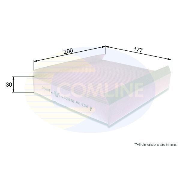 COMLINE - EKF198 (ФИЛЬТР САЛОНА FIAT DOBLO II/CIT NEMO/FIAT FIORINO/LINEA/PGT BIPPER 1.4/1.3D/1.4HDI 07-)