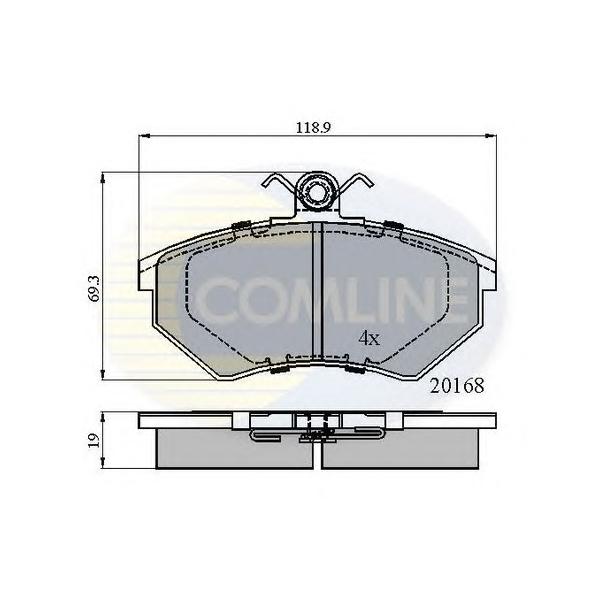 COMLINE - CBP0511 (КОЛОДКИ ПЕР VW PASSAT B3/B4/GOLF III НЕ ВЕНТ)