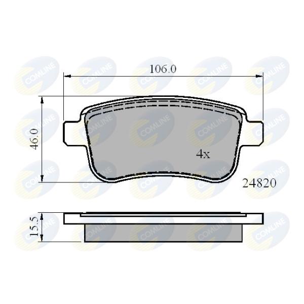 COMLINE - CBP02014 (КОЛОДКИ ЗАД REN MEGANE III 08-/SCENIC III 09-)