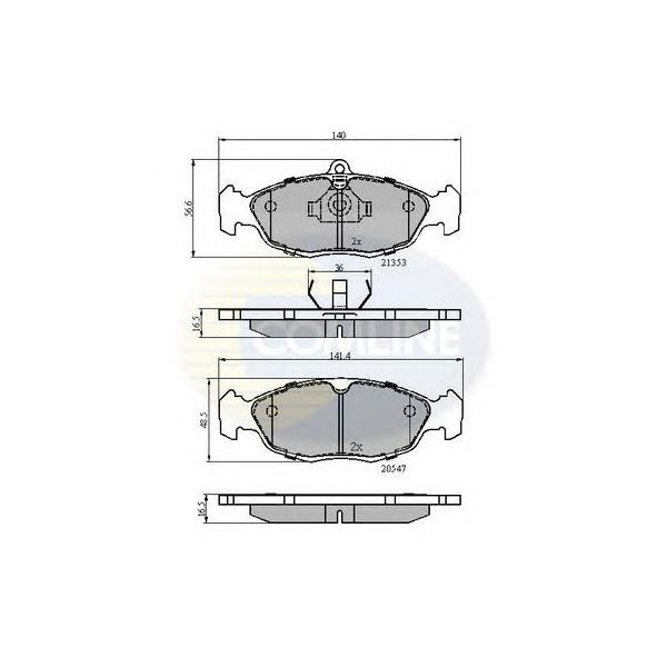 COMLINE - CBP0134 (КОЛОДКИ ПЕР OPL ASTRA F/VECTRA A)