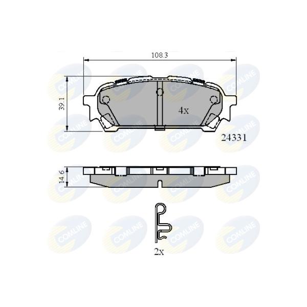 COMLINE - CBP31775 (КОЛОДКИ ЗАД SUB IMPREZA 00-/ IMPREZA УНИВЕРСАЛ 05-)