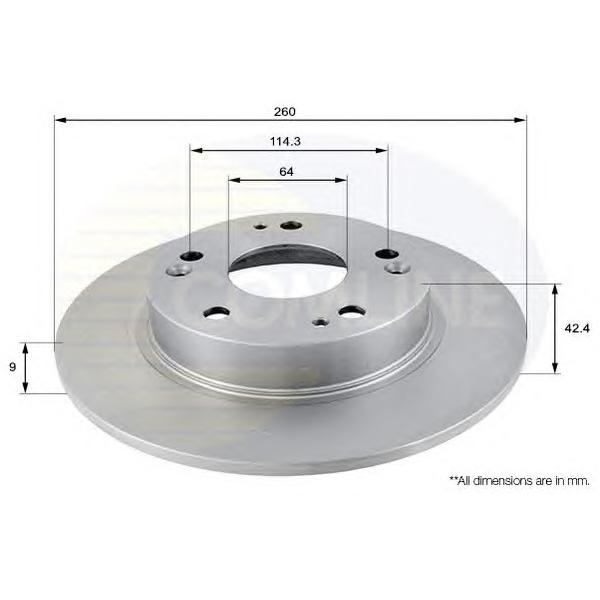 COMLINE - ADC0555 (Диск тормозной | зад прав/лев |)