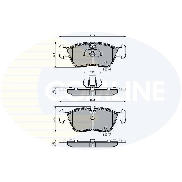 COMLINE - CBP01023 (КОЛОДКИ ПЕР BMW E36/E46 90-)