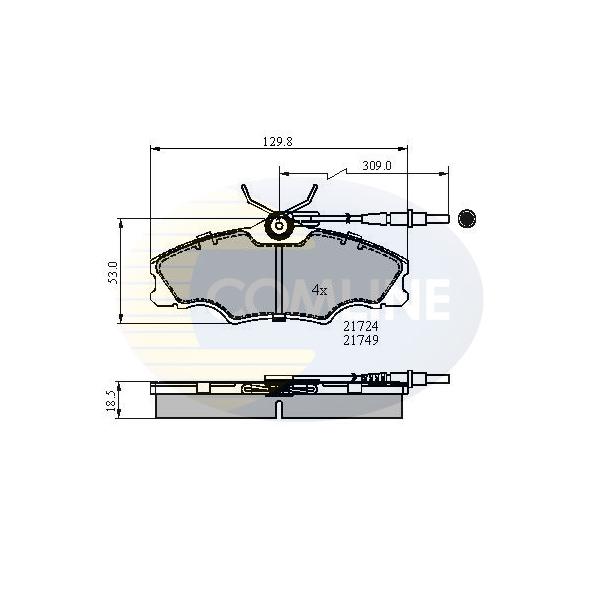 COMLINE - CBP1433 (КОЛОДКИ PGT 406 95 - 04)
