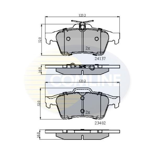 COMLINE - CBP01599 (КОЛОДКИ ПЕР CAD BLS 2.8T/1.9D 06-)