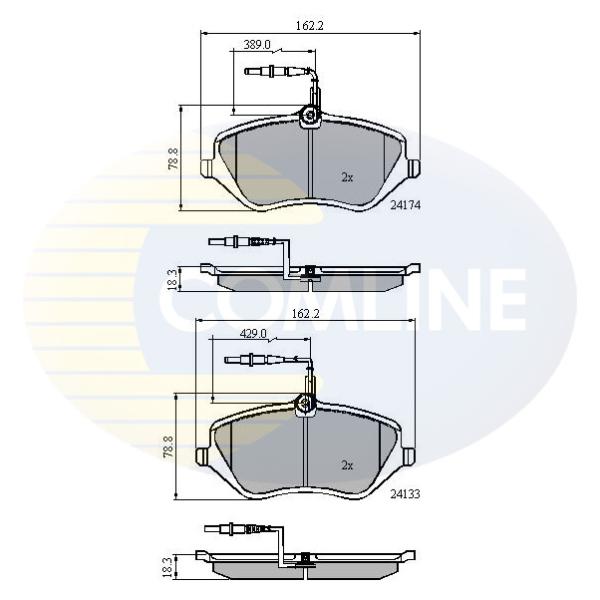 COMLINE - CBP11251 (КОЛОДКИ ПЕР PGT 407/607/CIT C6 2.2-3.0/2.0-27HDI 00-)