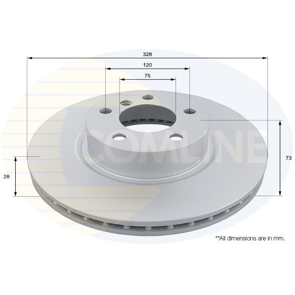 COMLINE - ADC1779V (ДИСК ТОРМ BMW X3 Series 10->, X4 Series 14-> (С ПОКРЫТИЕМ))