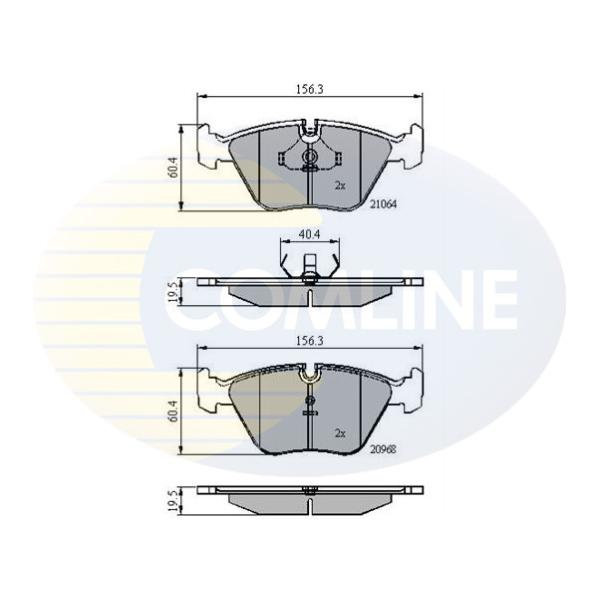 COMLINE - CBP0358 (КОЛОДКИ BMW 3 SERIES 93 - 99/5 SERIES 88 - 97/7 SERIES 86 - 94/Z3 97 - 01)