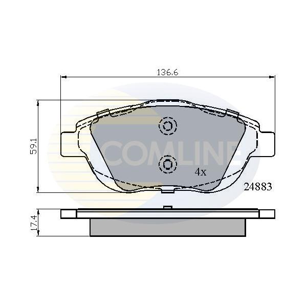 COMLINE - CBP02027 (КОЛОДКИ ПЕР CIT C3/DS3 1.6/HDI 09-)